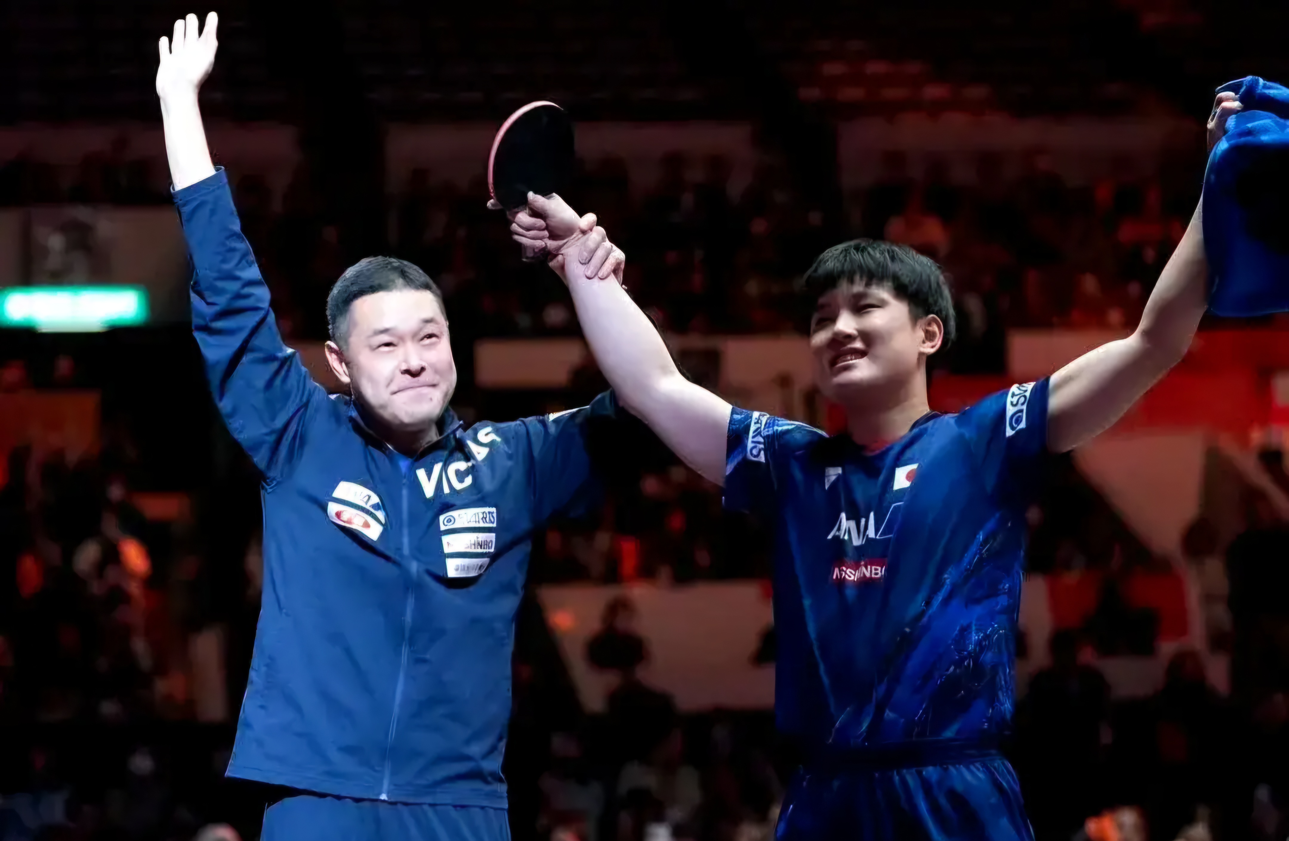 包含韩国乒乓球队逆转英国乒乓球队，张本智和送出助攻的词条